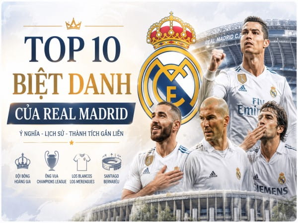 TOP 10 biệt danh của Real Madrid và ý nghĩa phía sau