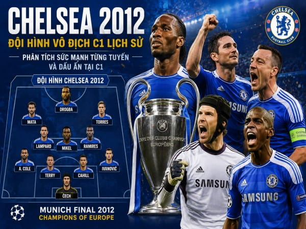 Đội hình Chelsea 2012: Sức mạnh và dấu ấn tại giải C1