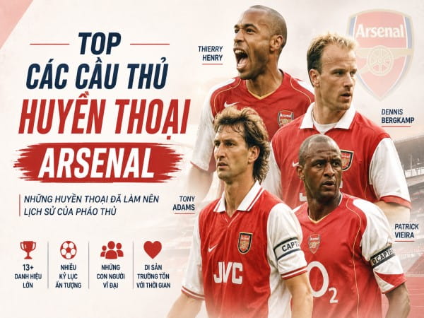 TOP các cầu thủ huyền thoại Arsenal vĩ đại nhất lịch sử